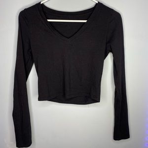 Black long sleeve top